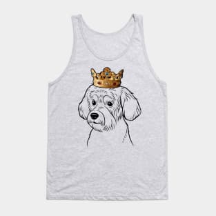 Schnoodle Dog King Queen Wearing Crown Tank Top